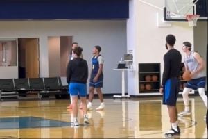 差点忘了还有你!雷霆队记晒出肯里奇今日参加投篮训练视频